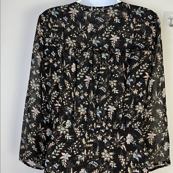 Veronica Beard Merrill Drawstring Midi Dress Black Floral Size 6 Ruched Silk - Picture 15 of 16